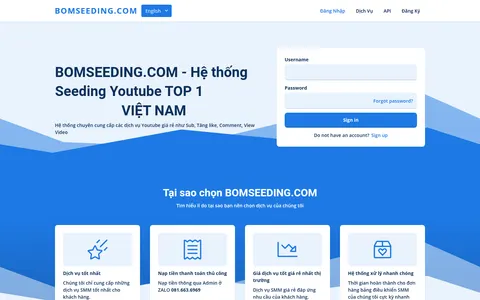 bomseeding.com homepage