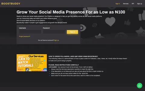 boostbuddy.com.ng homepage