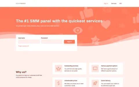 boostmirror.com homepage