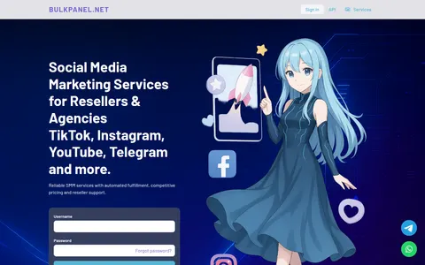 bulkpanel.net homepage