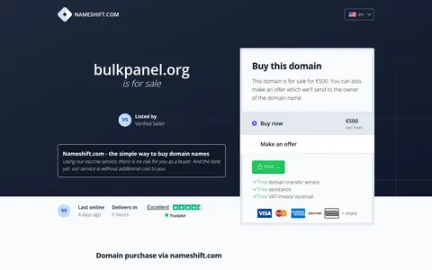 bulkpanel.org homepage
