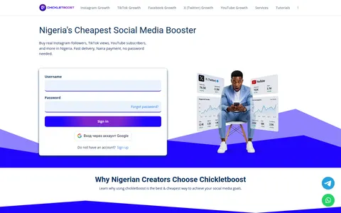 chickletboost.com homepage