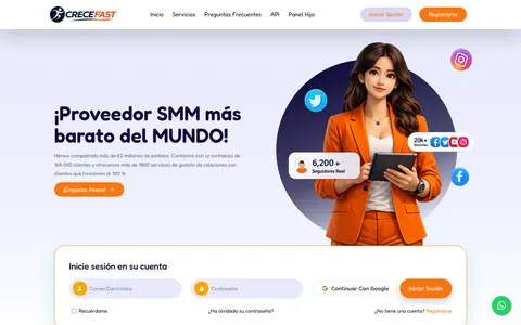 crecefast.com homepage