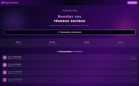 expressboost.fr homepage