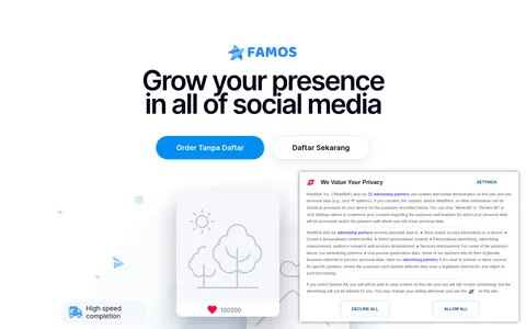 famos.id homepage