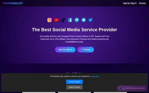 fastsmmboost.com homepage