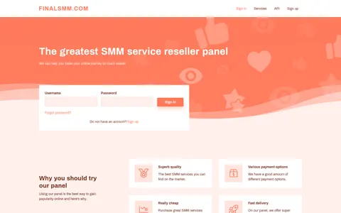 finalsmm.com homepage