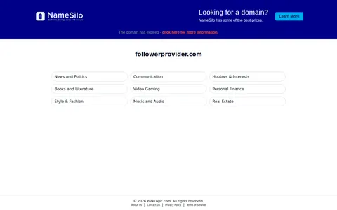 followerprovider.com homepage