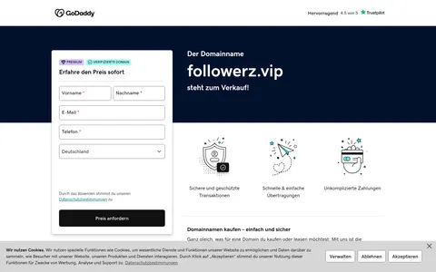 followerz.vip homepage