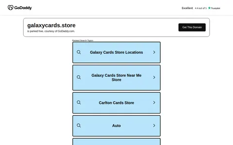 galaxycards.store homepage