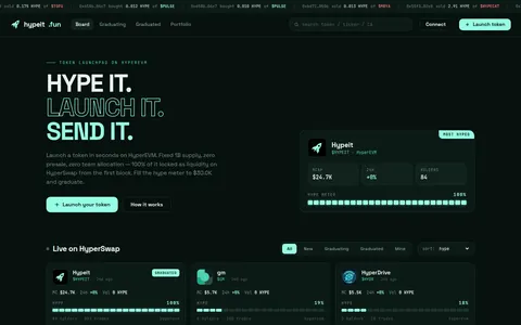 hypeit.fun homepage