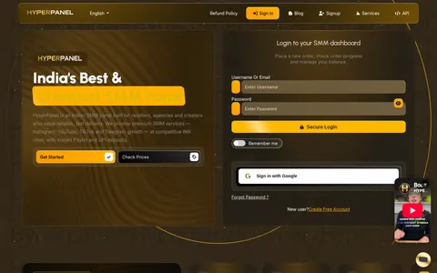 hyperpanel.in homepage
