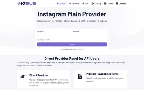igsub.net homepage