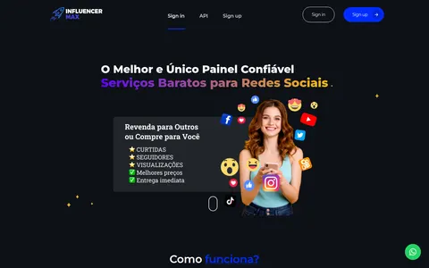 influencermax.net homepage