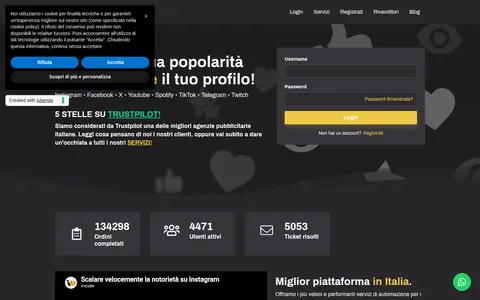 instabe.net homepage