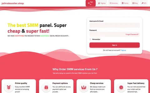 jaihrabooster.shop homepage
