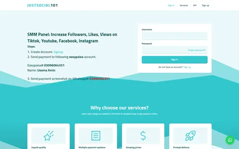 justsocial101.com homepage