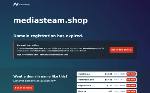 mediasteam.shop homepage