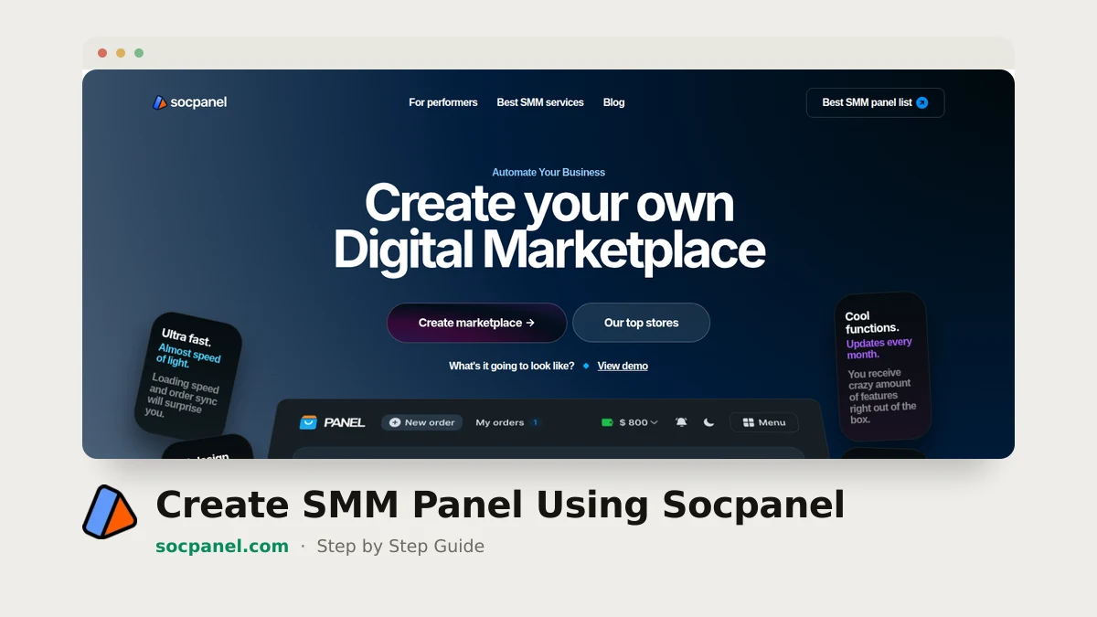 Create SMM Panel Using Socpanel: Step by Step Guide