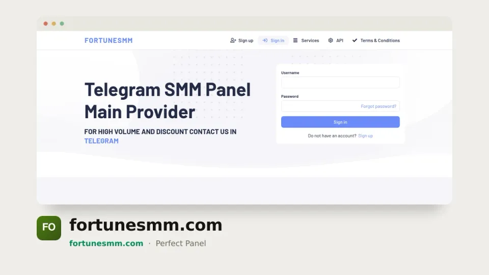 fortunesmm.com homepage — #23 most popular SMM panel of 2026 by real orders